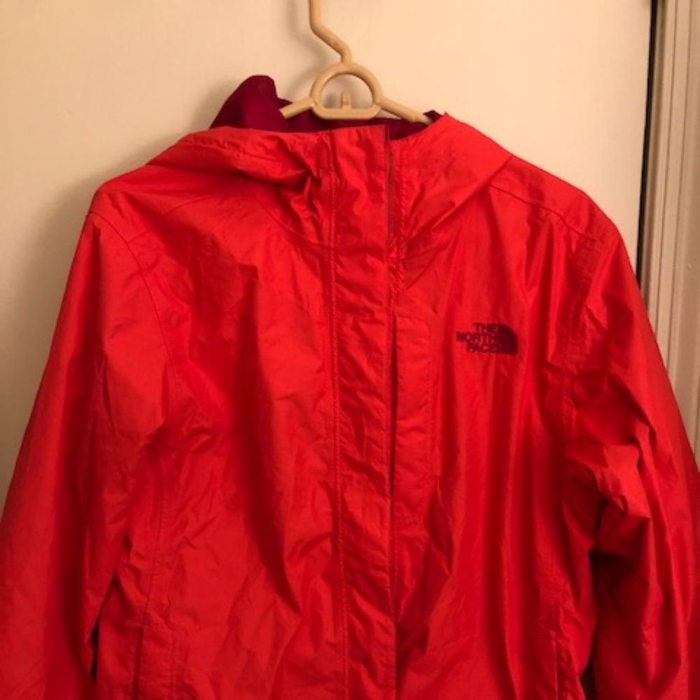 North Face coral rain jacket